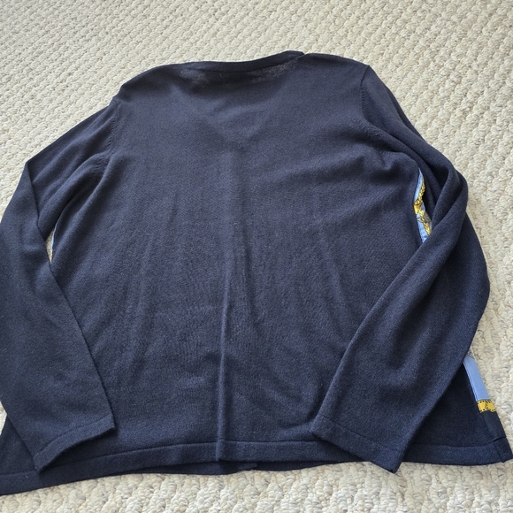 DG² by Diane Gilman Silk Blend Equestrian Print Cardigan Large - Picture 7 of 7